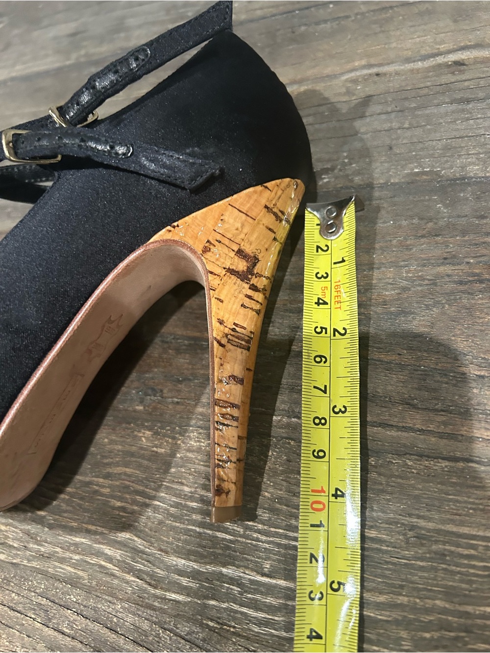 STEVE MADDEN| Womens black satin peep toe heels|Size 7 - Picture 6 of 7